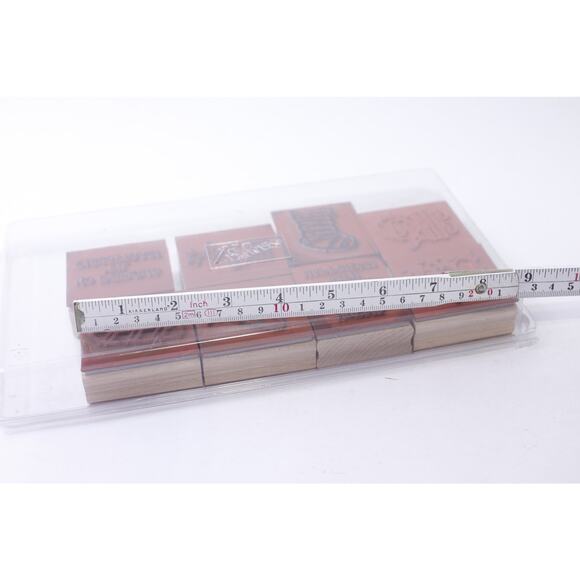 Christmas Message Stamp Set, Santa, Reindeer, Snowman, Stick Candy, Stocking - Picture 3 of 3